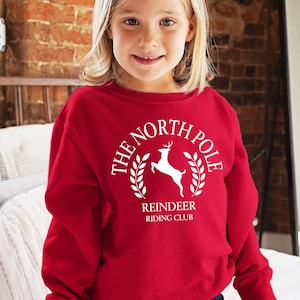 North Pole Sweatshirt Kids Reindeer Shirt North Pole Sweater Toddler Reindeer North Pole Crewneck Youth North Pole University Brewing Co