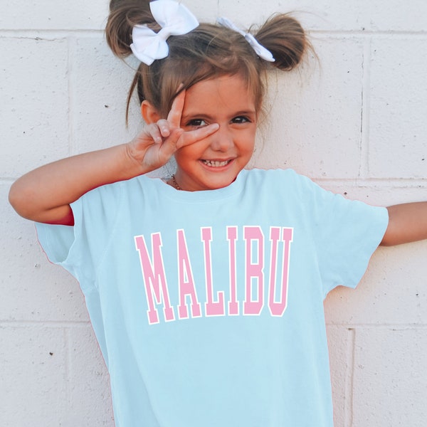 Kids Comfort Colors® Tshirt Malibu Shirt Beach Bum Shirt Malibu T Shirt Trendy Kids Clothes Malibu Tshirt Preppy Kids Clothes California