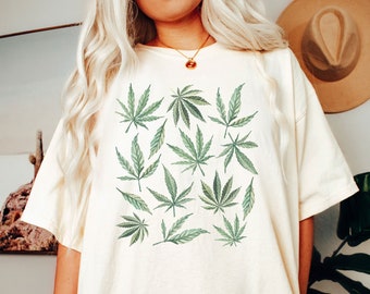 Camisa de cannabis Comfort Colors® camiseta Pothead Camisa Stoner Ropa Pot Head Camisa Stoner Chica Camisa Cannabis Ropa Weed Camisa Pot Leaf Te
