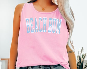 Comfort Colors® Tank Top Beach Bum Shirt Ocean Inspired Style Oversized Beach Tank Top For Women Cute Summer Tank Beachy Shirt Beach Coverup