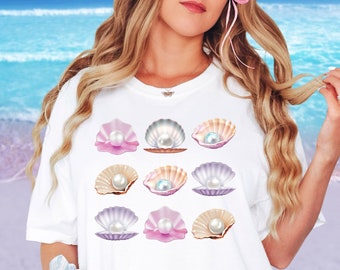 Mermaidcore Shirt Comfort Colors® Tshirt Mermaidcore Clothing Mermaid Core Shirt Sirencore Coquette Top Coquette Clothes Seashell Shirt