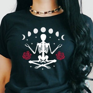 Skeleton Shirt Mall Goth Clothing E Girl Clothing Grunge Aesthetic Emo Clothing Goth Clothes Gothic Shirts Edgy Clothes Halloween Shirt