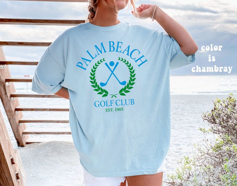 Palm Beach Golf Club Shirt Comfort Colors® Tshirt Tennis Club Etsy