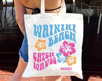 Malibu Beach Coconut Girl Tote Bag Coconut Girl Aesthetic Trendy Tote Bag Preppy Tote Bag Cute Canvas Tote Bag Cute Beach Tote Bag