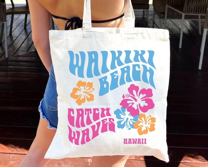 Malibu Beach Coconut Girl Tote Bag Coconut Girl Aesthetic Trendy Tote Bag Preppy Tote Bag Cute Canvas Tote Bag Cute Beach Tote Bag afbeelding 1