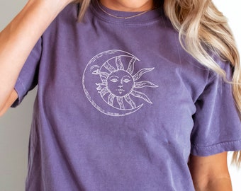 Sun and Moon Shirt Comfort Colors® Tshirt Sun and Moon Tshirt Comfort Colors Shirt Sun and Moon Tee Comfort Colors Tee Oversized Tshirt