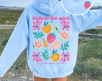 Fruits Of The Spirit Shirt Sweatshirt Hoodie Fruit Of The Spirit Bible Verse Hoodie Scripture Hoodie Easter Hoodie Galatians Christian Merch