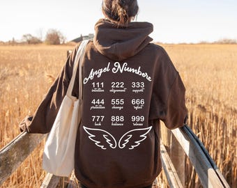Angel Number Hoodie Angel Number Sweatshirt Angel Number Sweater Angel Numbers Shirt Angel Aesthetic Angel Core Angelcore Numerology Hoodie