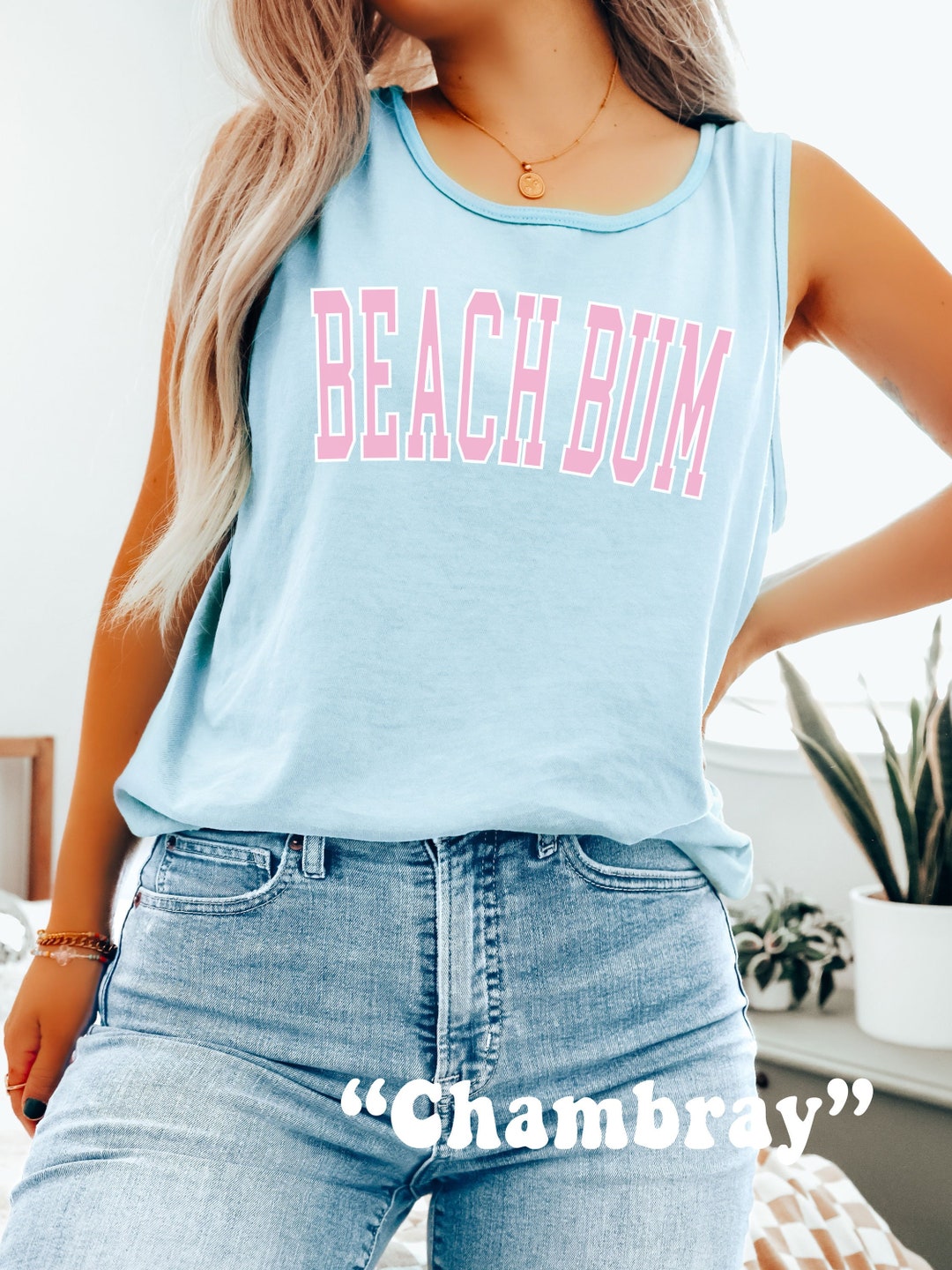 Comfort Colors® Tank Top Beach Bum Shirt Ocean Inspired Style Oversized ...