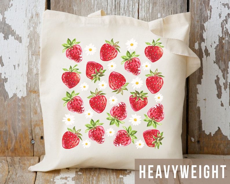 The Darling Canvas Tote Bag - Strawberry Fields