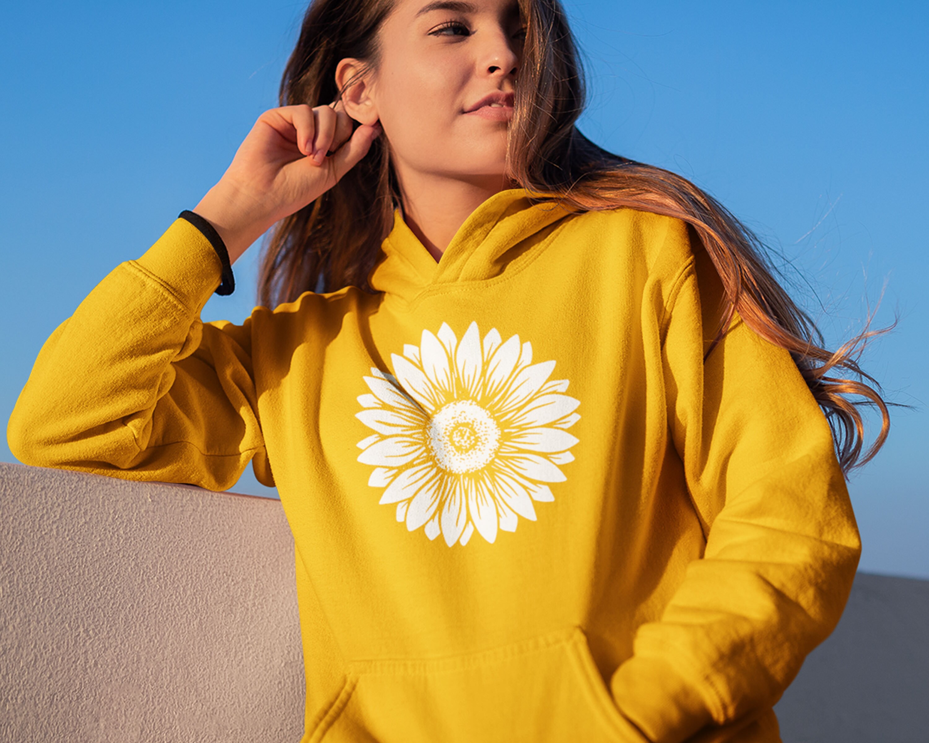 thin yellow hoodie
