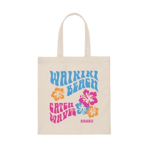 Malibu Beach Coconut Girl Tote Bag Coconut Girl Aesthetic Trendy Tote Bag Preppy Tote Bag Cute Canvas Tote Bag Cute Beach Tote Bag afbeelding 2