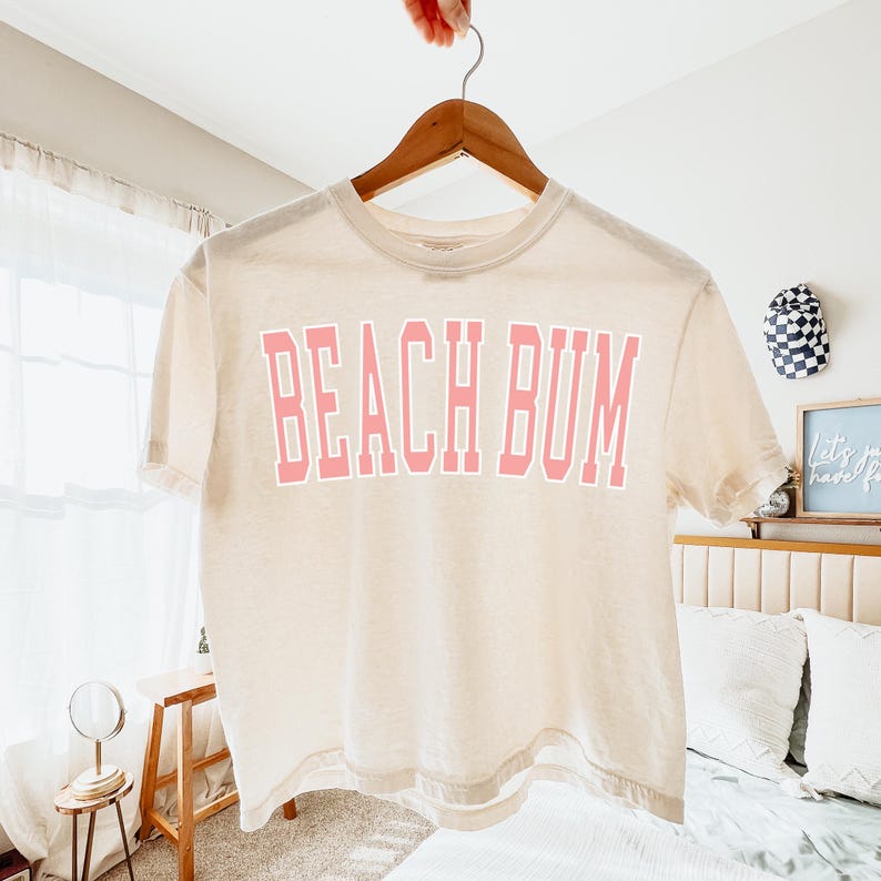 Beach Bum Shirt Comfort Colors® Tshirt Beach Bum Tshirt Comfort Colors Shirt Beach Bum Tee Comfort Colors Tee Beachy Tees Summer Tees Crop Top Ivory