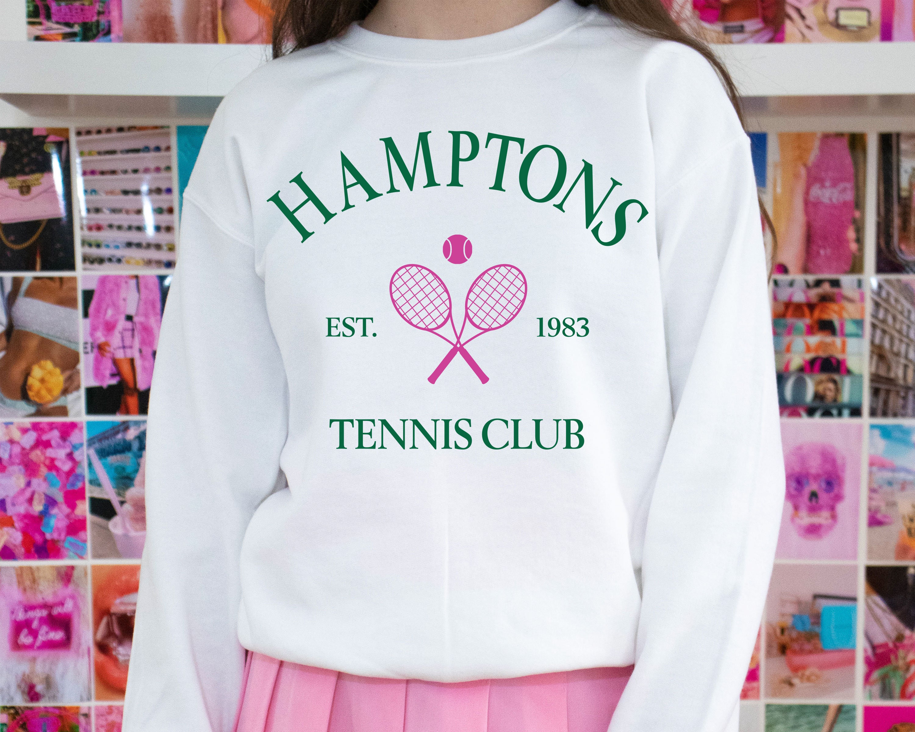 Hamptons Tennis Club Sweatshirt Hamptons Sweatshirt Hamptons Etsy