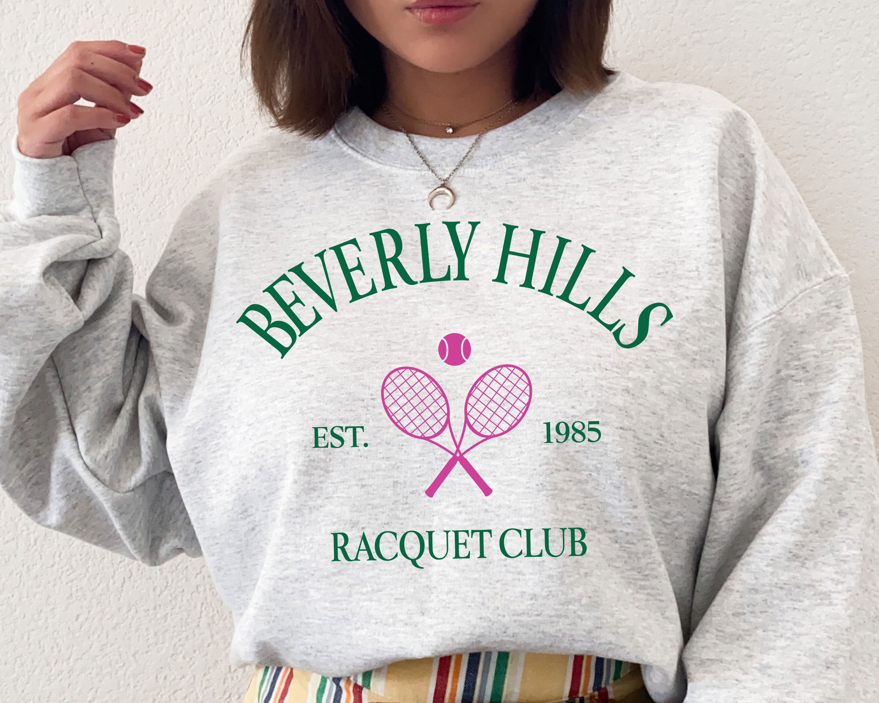 Beverly Hills Tennis Club Sweatshirt Beverly Hills Sweater Etsy