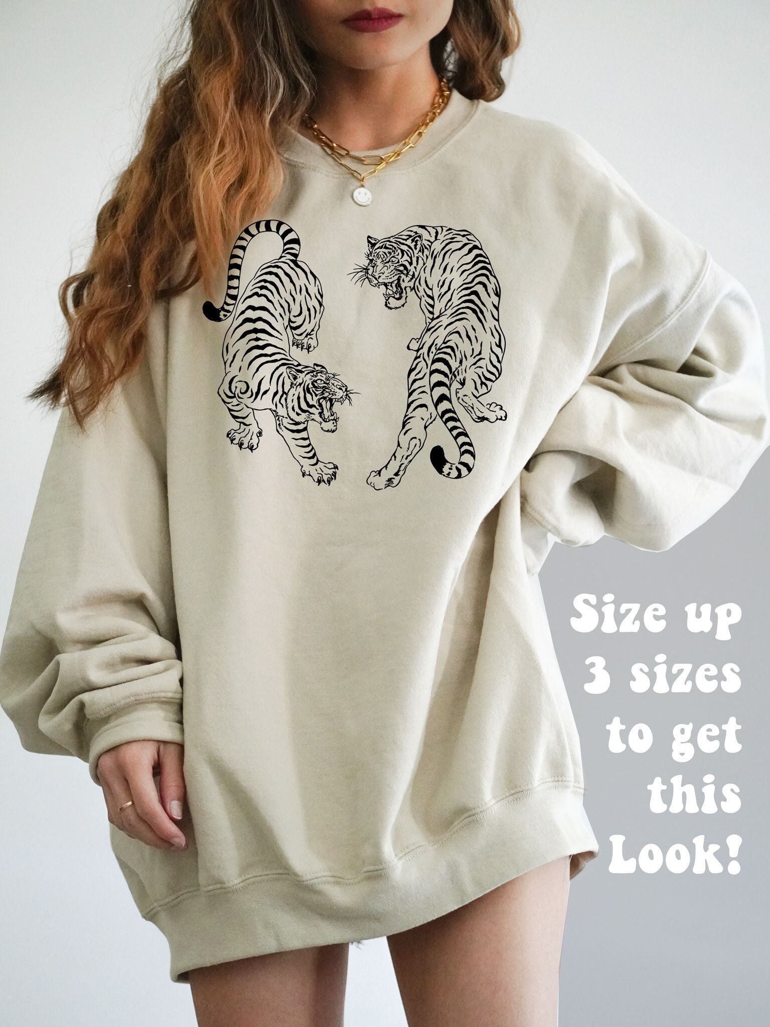 Tiger Sweatshirt Vintage Tiger Shirt Tiger Crewneck Tiger Sweater Year of the Tiger Hoodie Yin Yang Tiger Graphic Shirt Aesthetic Clothes Etsy