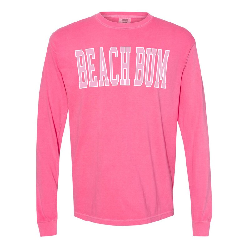 Long Sleeve Comfort Colors® Tshirt Beach Bum Shirt Ocean Inspired Style Beach Bum Tshirt Cute Summer Shirt Beachy Shirts Beach Graphic Tee zdjęcie 5