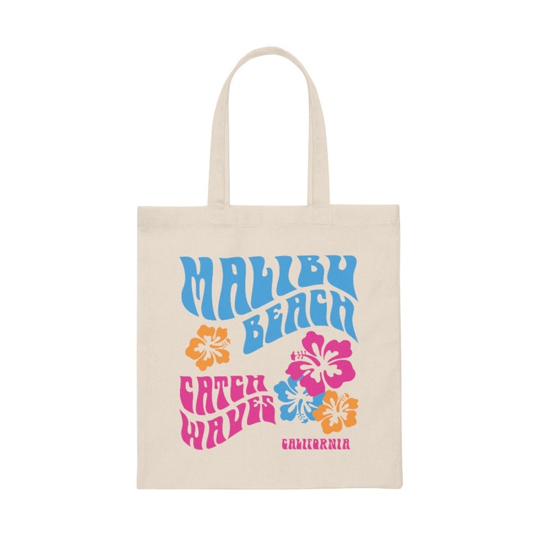 Malibu Beach Coconut Girl Tote Bag Coconut Girl Aesthetic Trendy Tote Bag Preppy Tote Bag Cute Canvas Tote Bag Cute Beach Tote Bag afbeelding 3