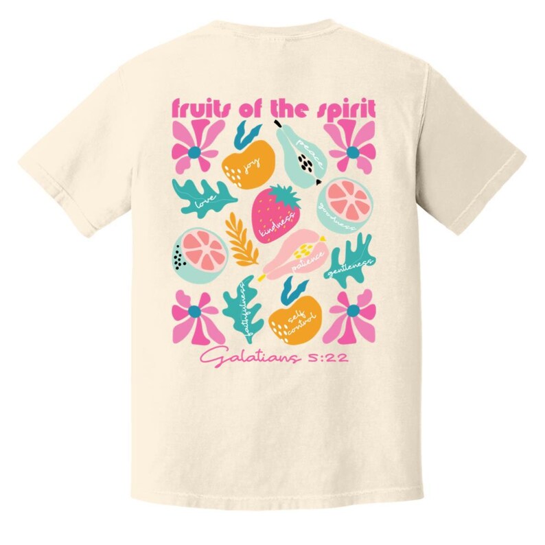 Fruits of the Spirit Comfort Colors® Tshirt Pressed Flower Shirt Flower ...