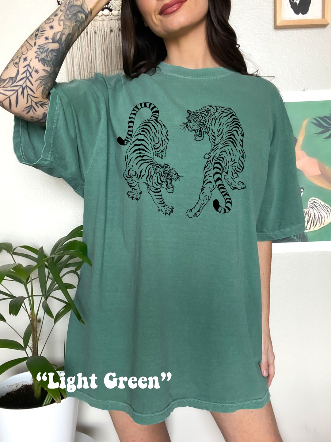 Vintage Tiger Shirt Comfort Colors® Tshirt Tiger Graphic Tee - Etsy