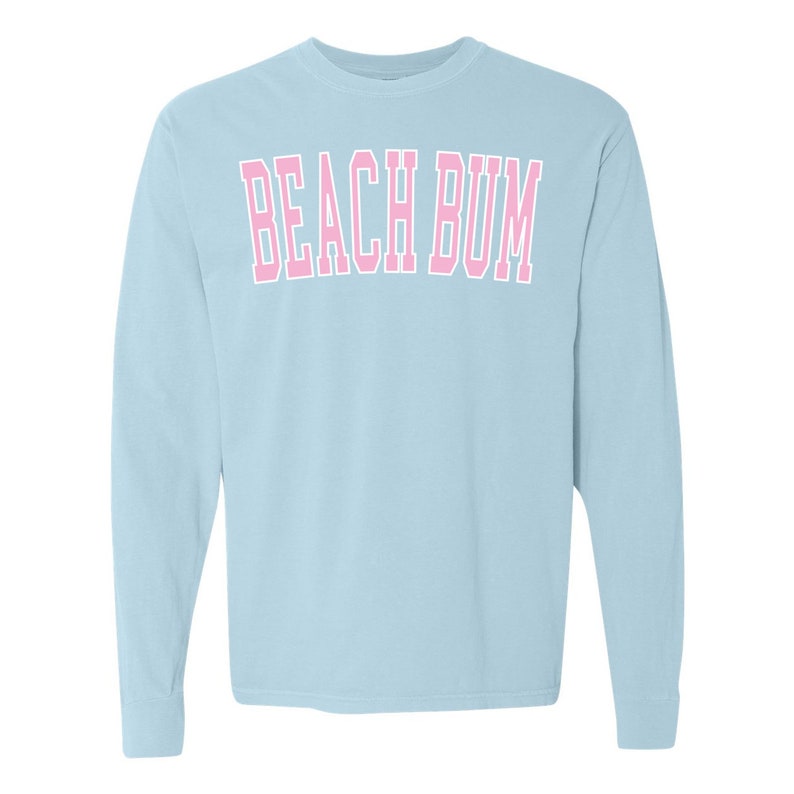 Long Sleeve Comfort Colors® Tshirt Beach Bum Shirt Ocean Inspired Style Beach Bum Tshirt Cute Summer Shirt Beachy Shirts Beach Graphic Tee zdjęcie 6