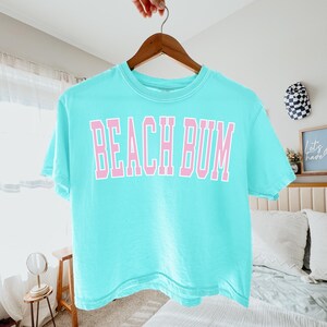Beach Bum Shirt Comfort Colors® Tshirt Beach Bum Tshirt Comfort Colors Shirt Beach Bum Tee Comfort Colors Tee Beachy Tees Summer Tees Crop Top Chalky Mint