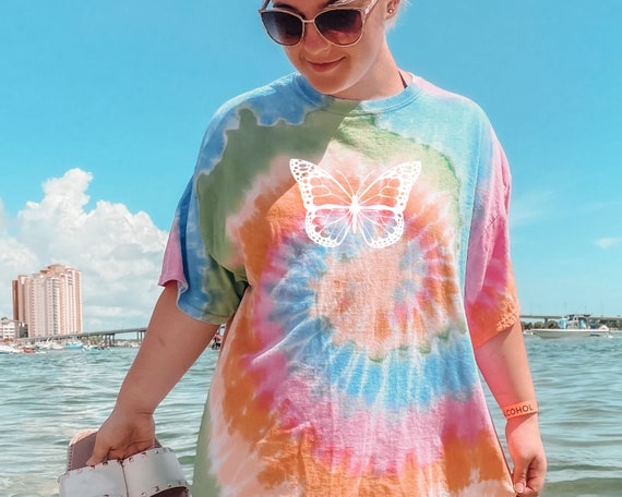 butterfly tie dye shirts