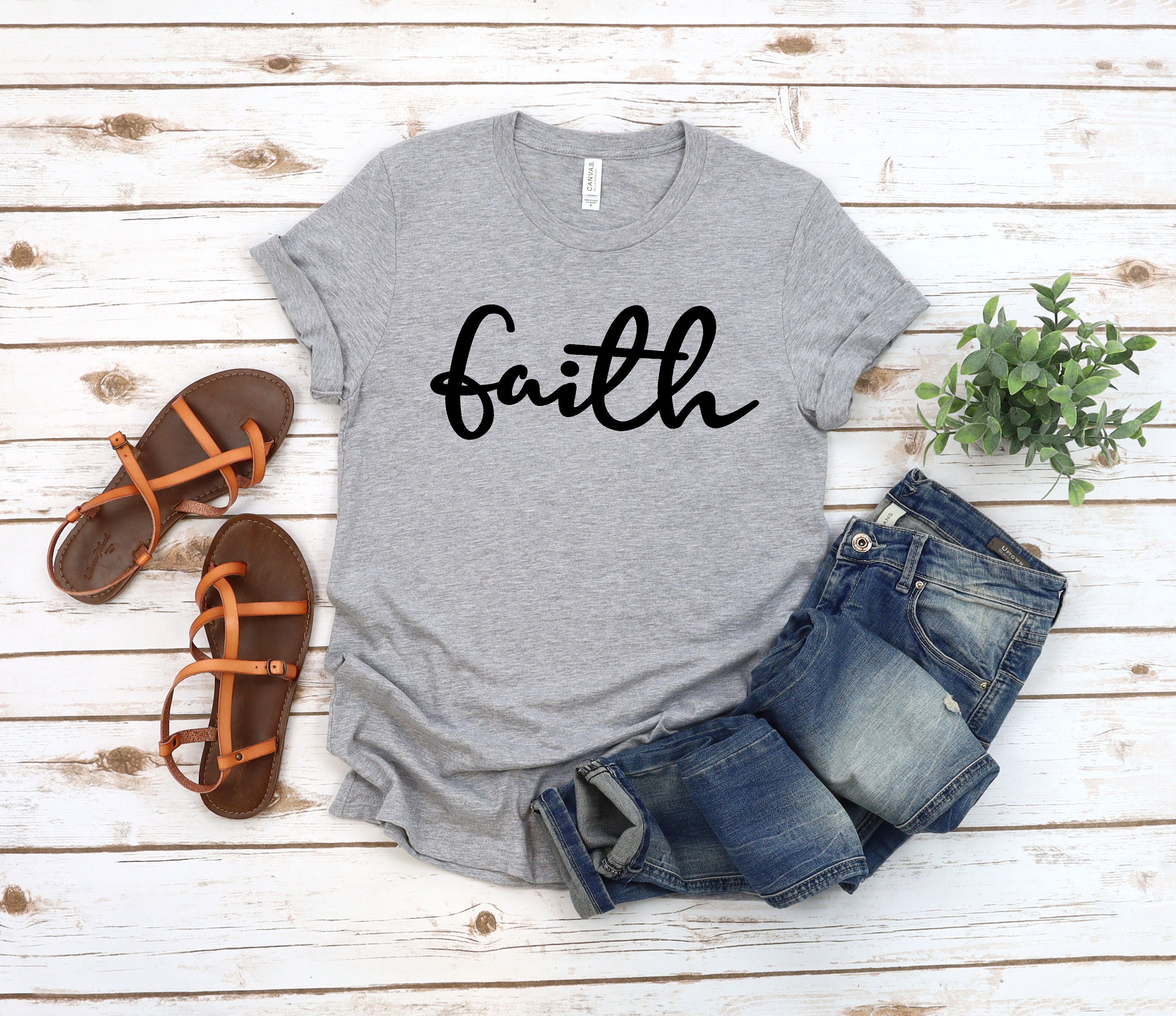Faith Shirt Faith T-shirt Faith Cross Shirt Vertical Cross | Etsy