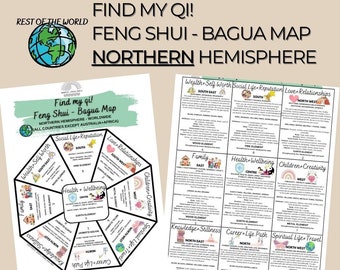 Unlock the Energy of 2024 with Printable and Digital Feng Shui Bagua Map (Northern Hemisphere)