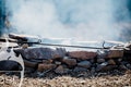 Hand Forged Fire Poker - Round Rope Twist Handle - 36"-40"