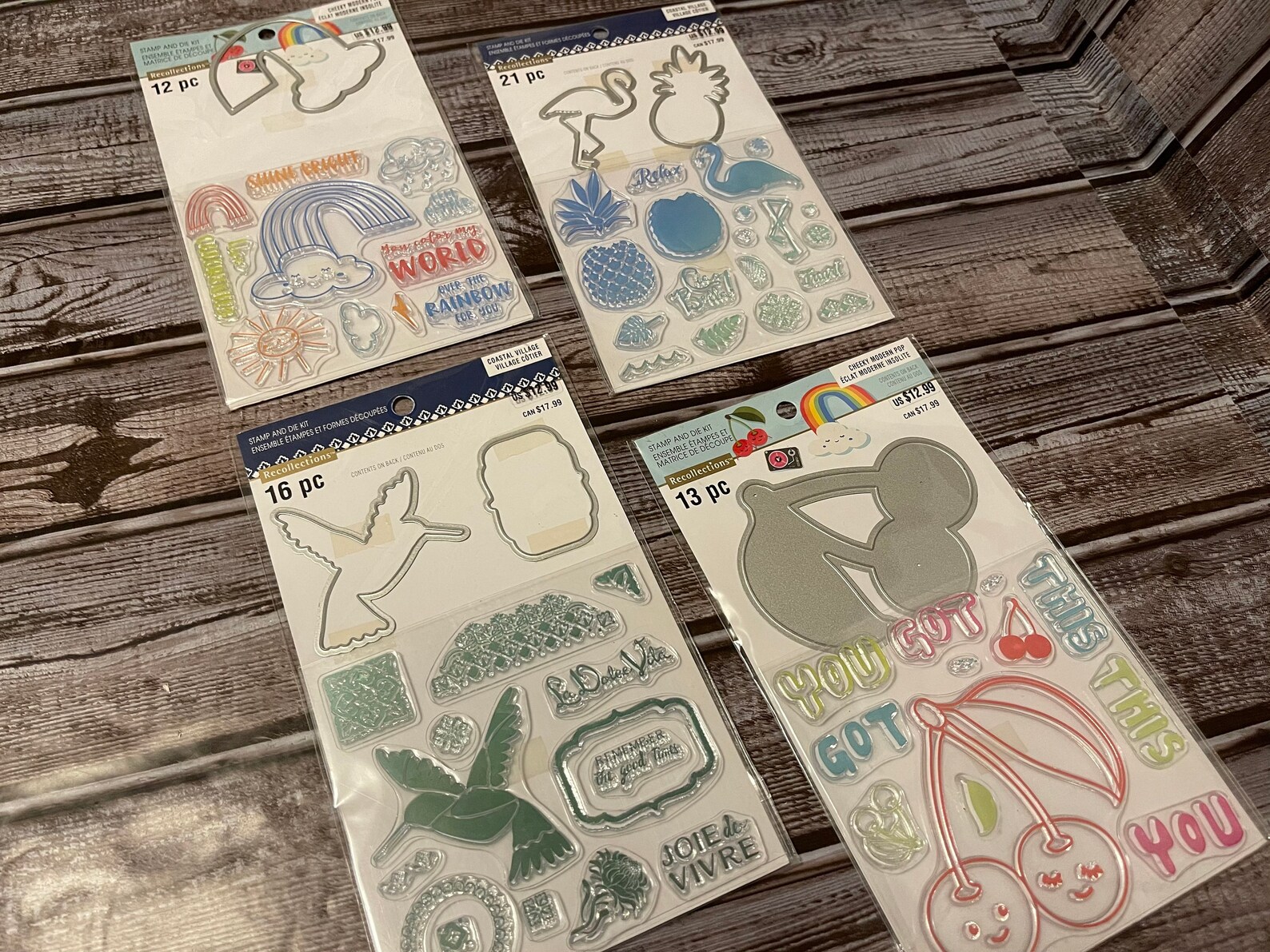 Stamp and die sets. Journaling crafting scrapbooking junk Etsy