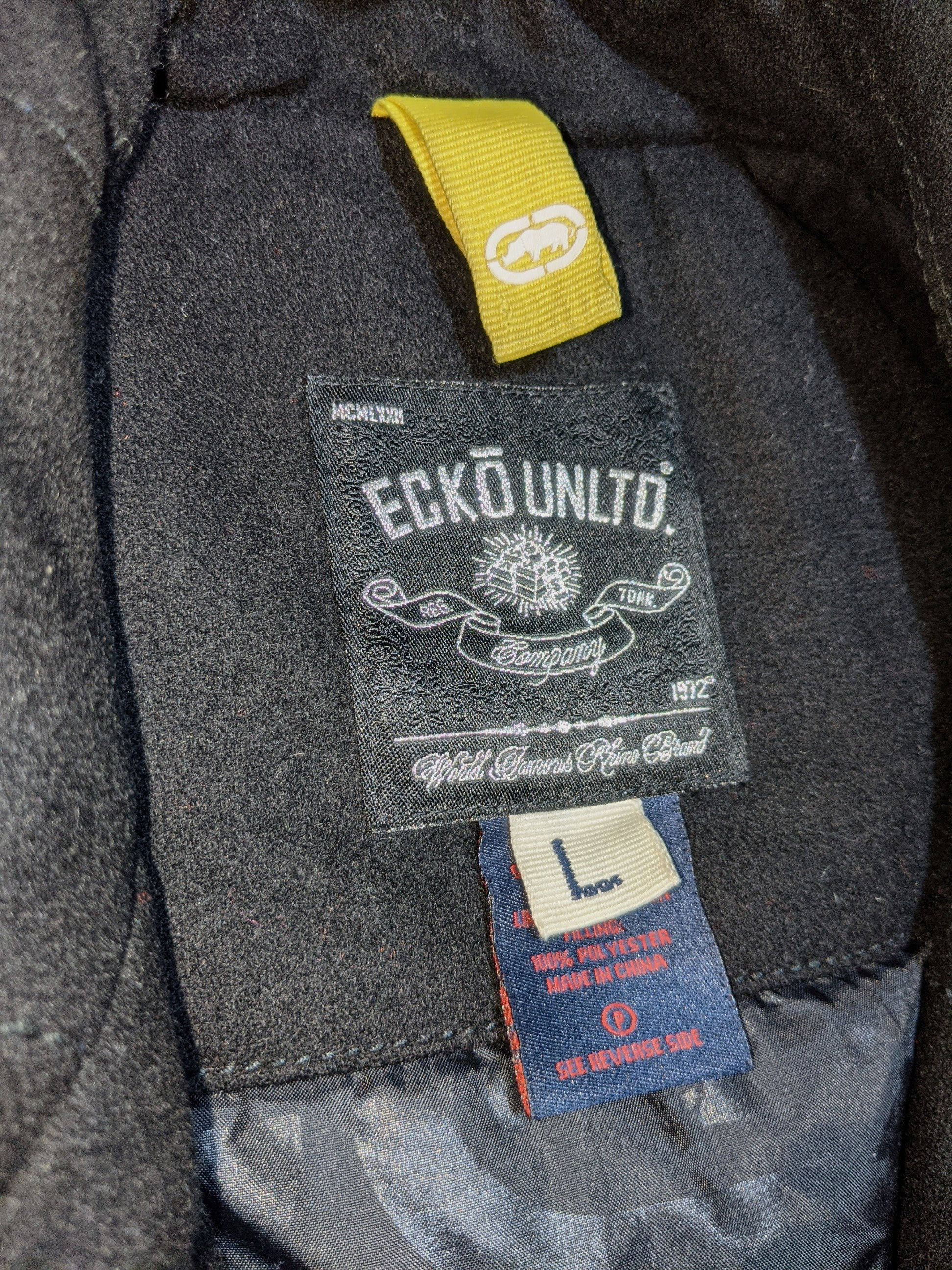 Mens Ecko Unltd wool Pea Coat Marc Ecko taille de style urbain Etsy