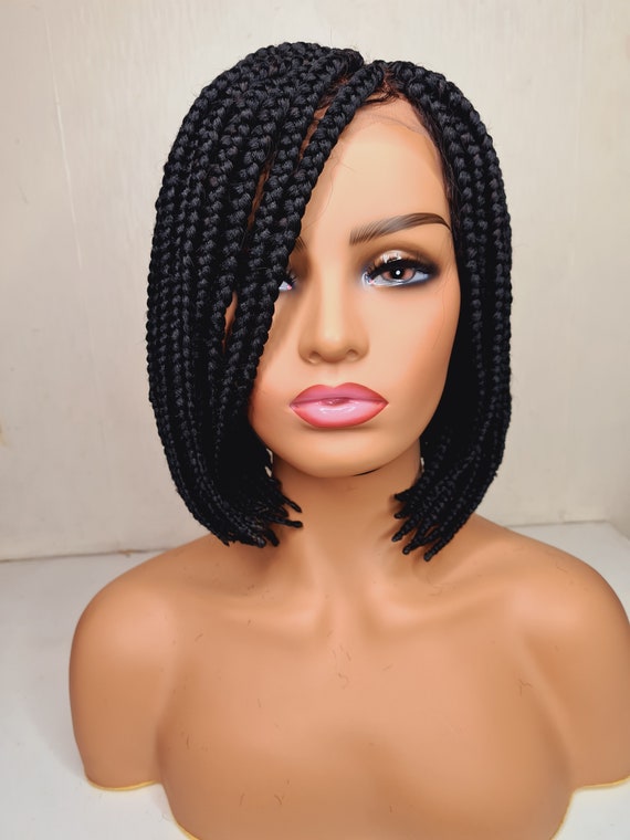 Bob Braided Wig , Middle Part or Side Part- Ready for  display picture 3
