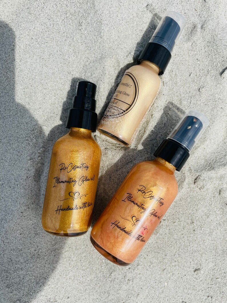 Illuminating Body Shimmer Oil Scented Glow Oil Bronze Oils Etsy