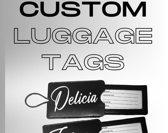 Personalized Luggage Tags with Hidden Address