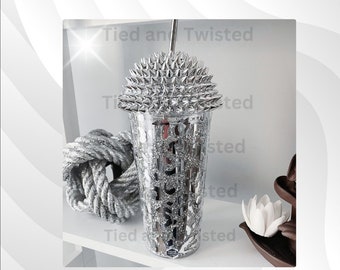 Silver Spiked 20oz Dome Tumbler