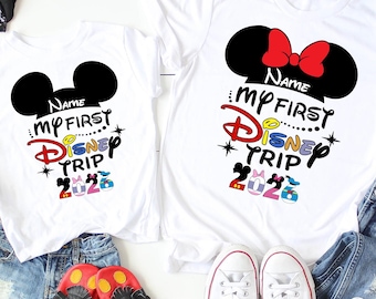 My First Disney Trip Shirt, Disneyworld Shirts, Custom Disneyland Shirts, Disney Couple Shirt, Disney Family Matching Shirts, Disney Trip