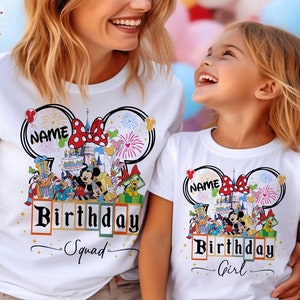 Disney verjaardag reis shirt, Disney meisje shirts, Disney jongens shirts, Disney verjaardag Squad, bijpassende Disney shirts, Disney aangepaste shirt ML66