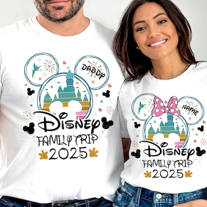 Disney Trip Shirt, Disney World Shirts, Disneyland Trip Matching Shirts, Disney Castle Shirt, Disney Name Shirt, Disney Custom Tee