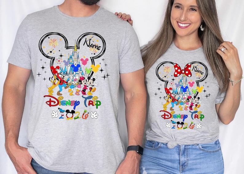 Custom Disneyworld Family Trip Shirt, Disney Family Vacation Shirt, Personalized Family Matching Shirt, Disney Custom Minnie & Mickey Shirt image 4
