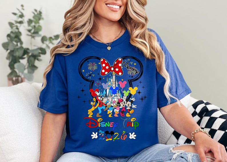 Custom Disneyworld Family Trip Shirt, Disney Family Vacation Shirt, Personalized Family Matching Shirt, Disney Custom Minnie & Mickey Shirt image 5