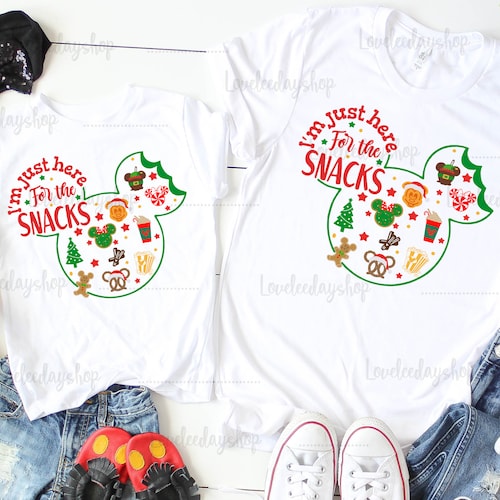 Im Here for the Snacks Disney T Shirt Disney Christmas 2022 Etsy