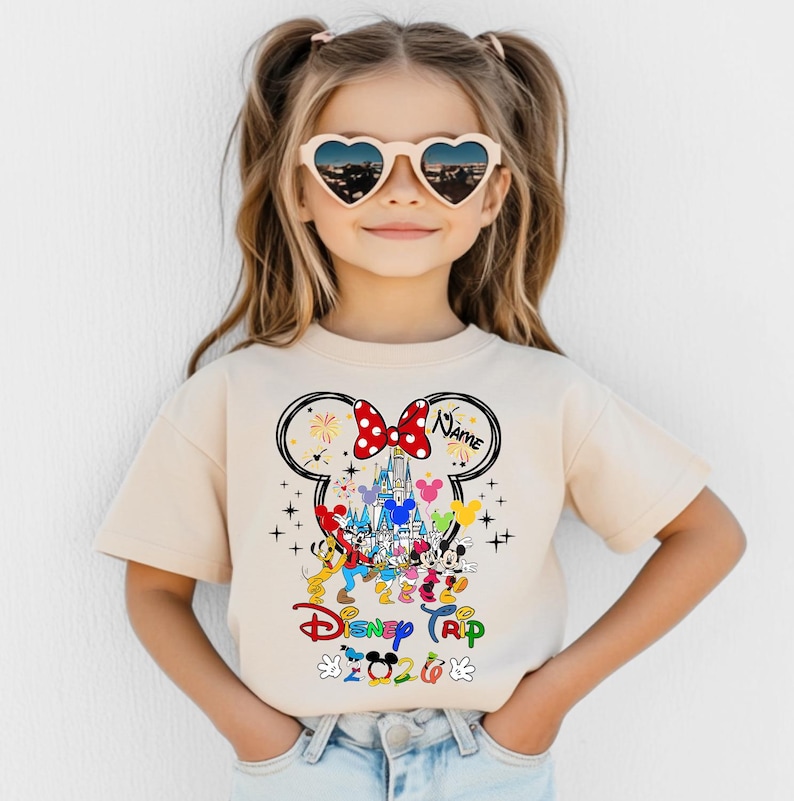 Custom Disneyworld Family Trip Shirt, Disney Family Vacation Shirt, Personalized Family Matching Shirt, Disney Custom Minnie & Mickey Shirt image 6