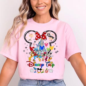 Custom Disneyworld Family Trip Shirt, Disney Family Vacation Shirt, Personalized Family Matching Shirt, Disney Custom Minnie & Mickey Shirt image 3