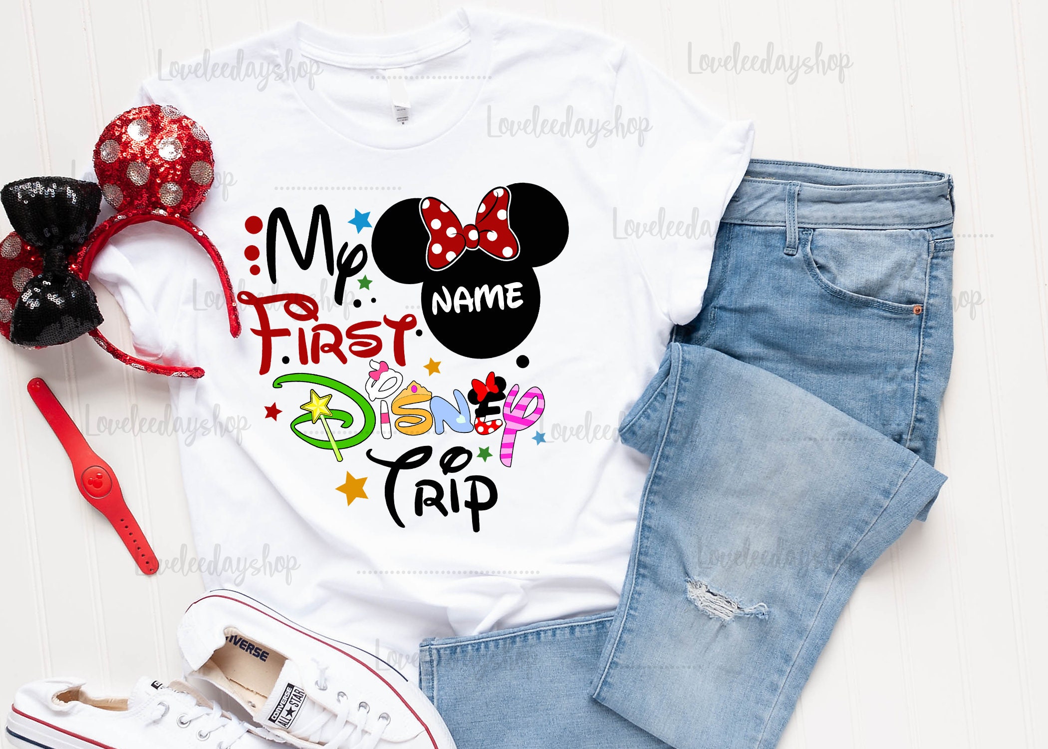 Discover My First Disney Trip -Disney shirt - Minnie and Mickey - Disney Family Trip shirts-Disney Group t shirts. D88.1