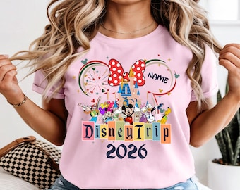 Disney 2026 Anpassade T-shirts, Disney Familjetröjor, Disneyworld 2026 Familjetröjor, Disney Semester 2026 Resetröja, Disney-tröja
