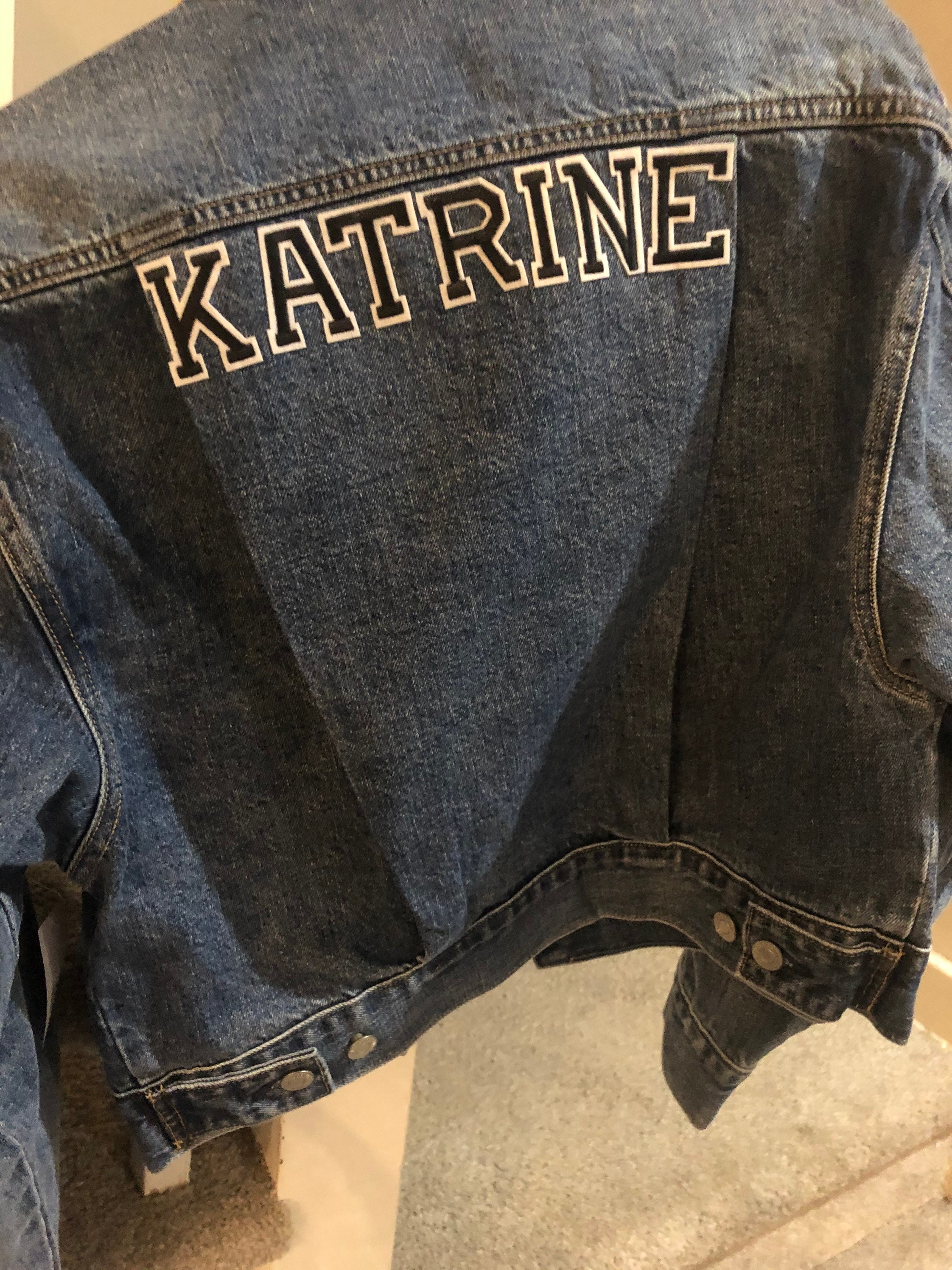 CUSTOM DENIM JACKET Custom Name Patch Personalized Baby Etsy