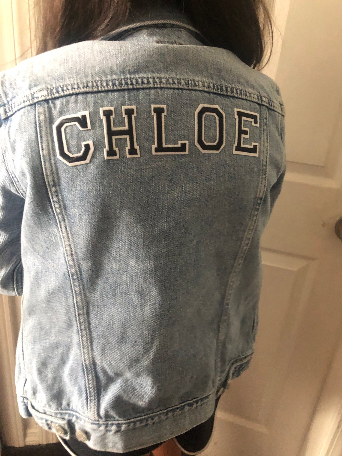 CUSTOM DENIM JACKET Custom Name Patch Personalized Baby Etsy