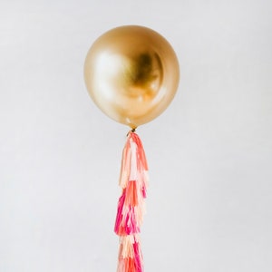 Tropical Pink Paper Tassel Tail with 20 Tassels, DIY Tissue Paper Tassel Garland Kit, Pink Tissue Paper Tassel Garland, DIY Tassel Kit