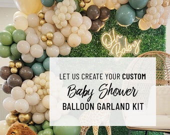 Custom DIY Balloon Arch Kit for Baby Showers, Custom Balloon Garland Kit for Baby Boy or Baby Girl, Baby Shower Balloons, Baby Shower Decor